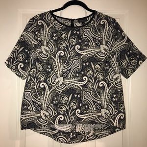 Topshop Olive Pattern Blouse